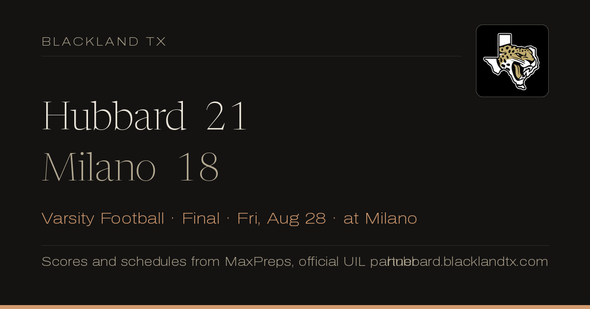 Hubbard 21, Milano 18