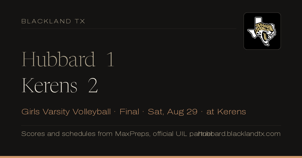 Hubbard 1, Kerens 2