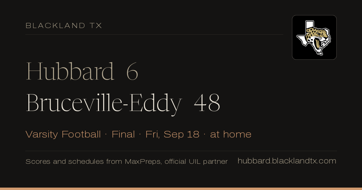 Hubbard 6, Bruceville-Eddy 48